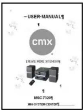 ---USER-MANUAL cmx CREATE MORE ELEMENT MSC-73201 MMS-SYSTEM-CENTER