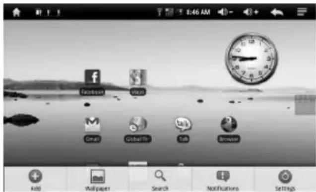 8:46 AM Facebook Visa Graab GlobalFlt Talk Browser Add Wallpaper Search Notifications Settings