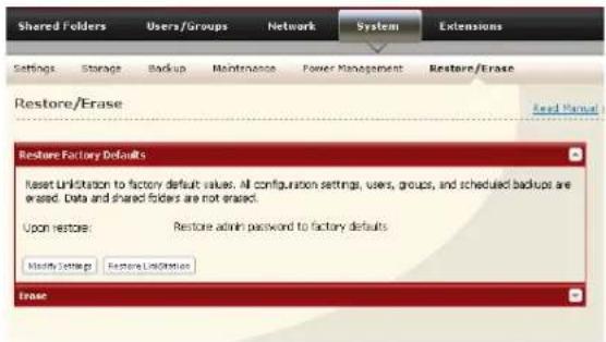 BUFFALO LinkStation Pro Duo Diskless - Initialization from the Web Admin interface - 1