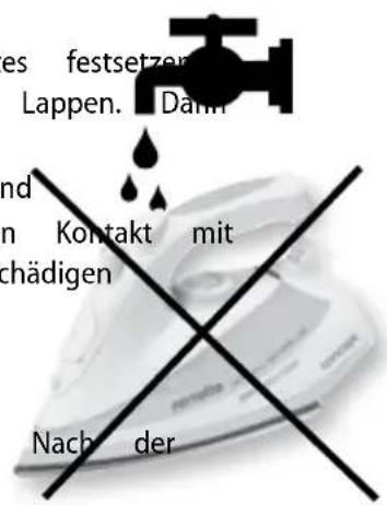 es festsetzen Lappen. Damh nd n Kontakt mit chädigen Nach der