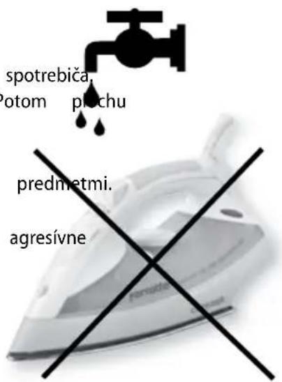 spotrebiča, šotom pruchu predmetmi. agresívne