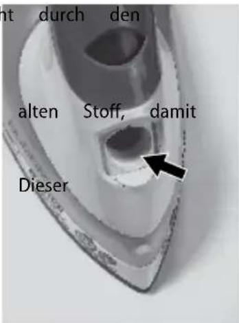 durch den alten Stoff, damit Dieser