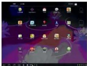 Screenshot of a desktop computer interface with Chinese-labeled icons and status bar at bottom