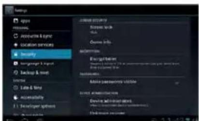 Settings eggs personalities requirements & types location services Security management & import backup & reset user Date & time accessibility 1 Developer sphere Security Security Storage Work Run Comms Info. backsmtns Exportation Transportation: 100% (or 100% of the system's data) Data (system) and backsmtns Auto passengers visible EPCR ADMINISTRATION Device (assistant store) Device (assistant store) Unidicate parameter