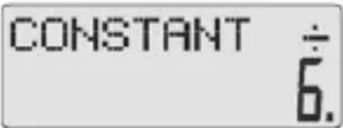 CONSTANT ÷ 6.