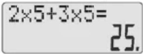2×5+3×5= 25.