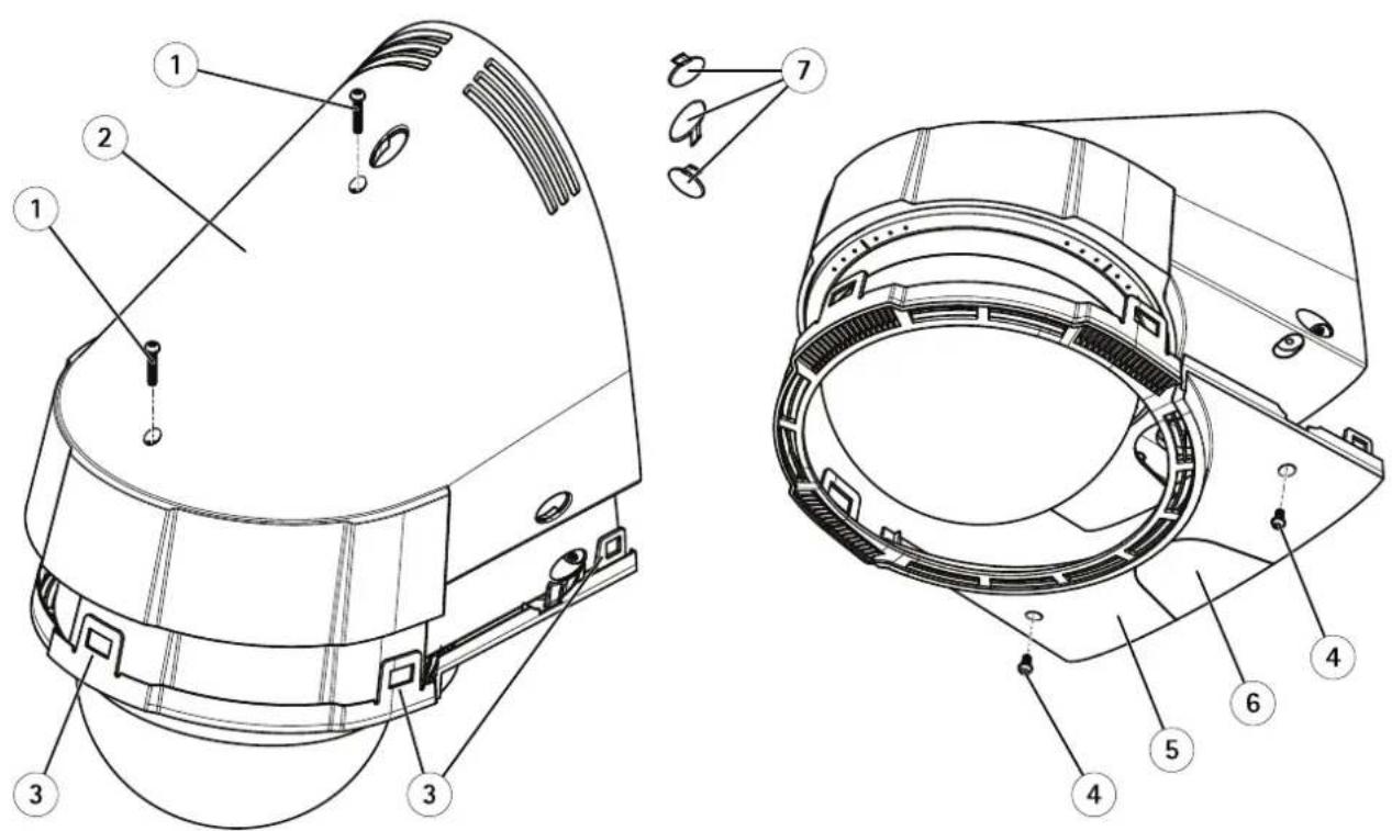 Technical diagram of a mechanical device with numbered components for assembly or identification.