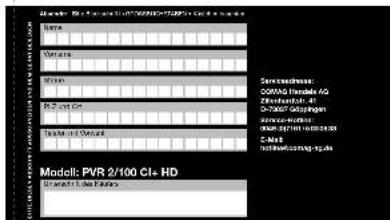 Comag PVR/2 100CI+ HD - Geräteübersicht - 6