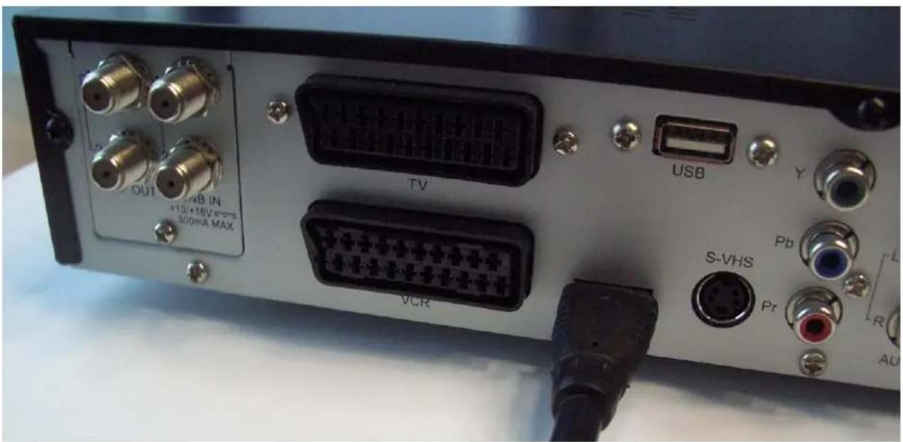 OUT +13/+15V 300mA MAX TV USB Y VCR S-VHS Pr Pb R AU