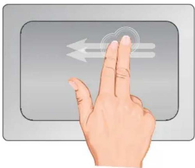 Hand interacting with a touchscreen device displaying a circular icon and directional arrows (no text or symbols)