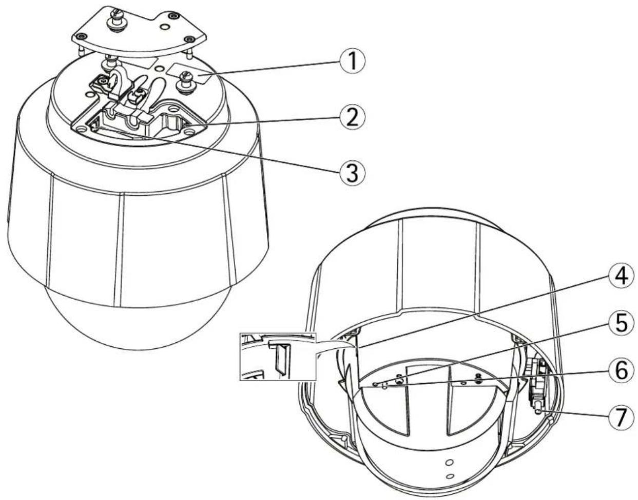 Technical diagram of a mechanical device with numbered parts for identification