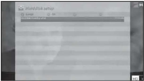 Handdisk setup Save on OK