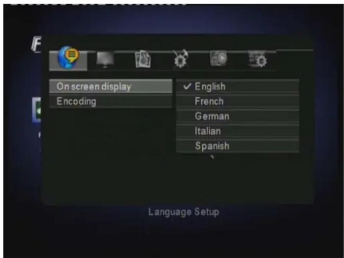 Fantec R2450 - SPRACHE EINSTELLEN - 1