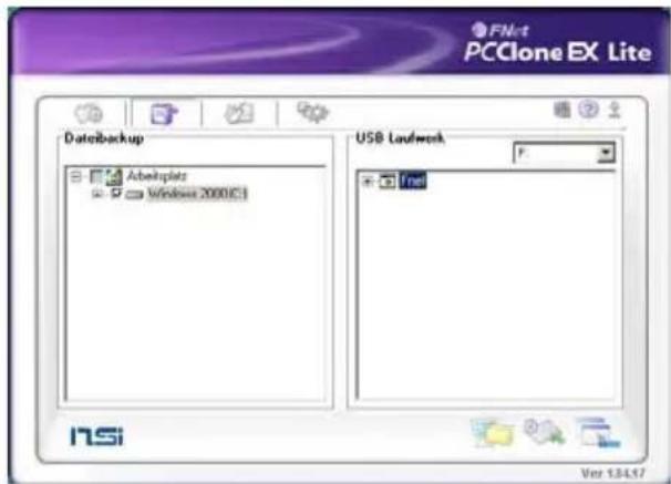 FNet PCClone EX Lite Databackup Arbeitsplatz Windows 200013 USB Loanwork F Fnet Ver 134.17