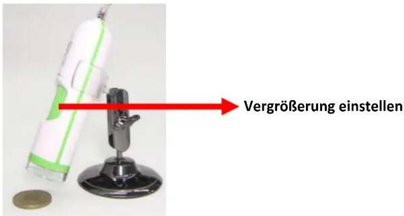 Vergrößerung einstellen