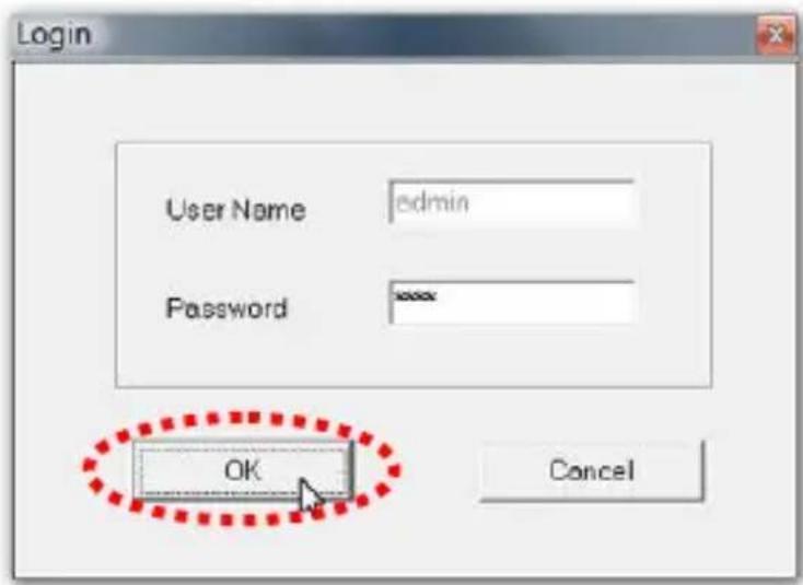 Login User Name admin Password OK Cancel