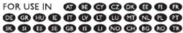 FOR USE IN DE GR HU IE IT LV LT LU MT NL PL PT SK SI ES SE GB IS LI ND CH BG RO TR