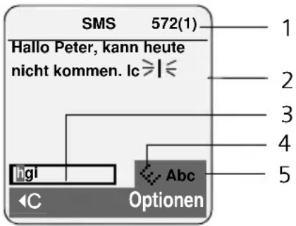 GIGASET SL37H - SMS schreiben (mit Texteingabehilfe) - 1