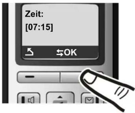 GIGASET C380 - Datum und Uhrzeit einstellen - 8