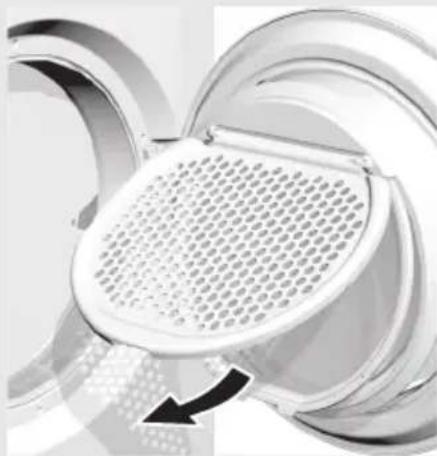 GORENJE D72326AL - Reinigen des Filters auf der unteren Seite der Türöffnung (nur bei einigen Modellen) - 1