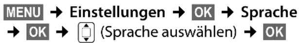 GIGASET E300H - Display-Sprache ändern - 1