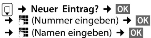 GIGASET E300H - Erste Nummer im Telefonbuch speichern - 1