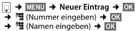 GIGASET E300H - Nummer im Telefonbuch speichern - 1