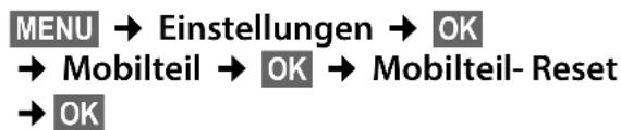 GIGASET E300H - Mobilteil in den Lieferzustand zurücksetzen - 1