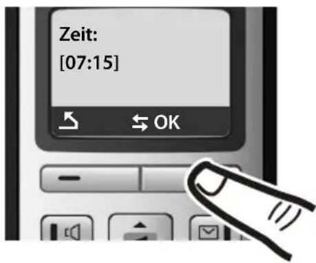 GIGASET A600 - Datum und Uhrzeit einstellen - 8