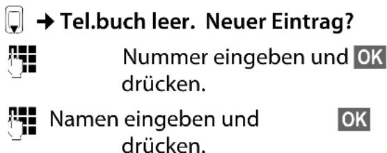 GIGASET A600A - Erste Nummer im Telefonbuch speichern - 1