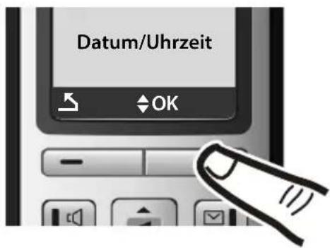 GIGASET A600A - Datum und Uhrzeit einstellen - 4
