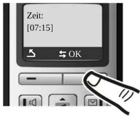 GIGASET A600A - Datum und Uhrzeit einstellen - 8