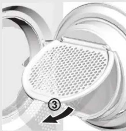 GORENJE D82426 - Reinigen des Filters auf der unteren Seite der Türöffnung (nur bei einigen Modellen) - 1