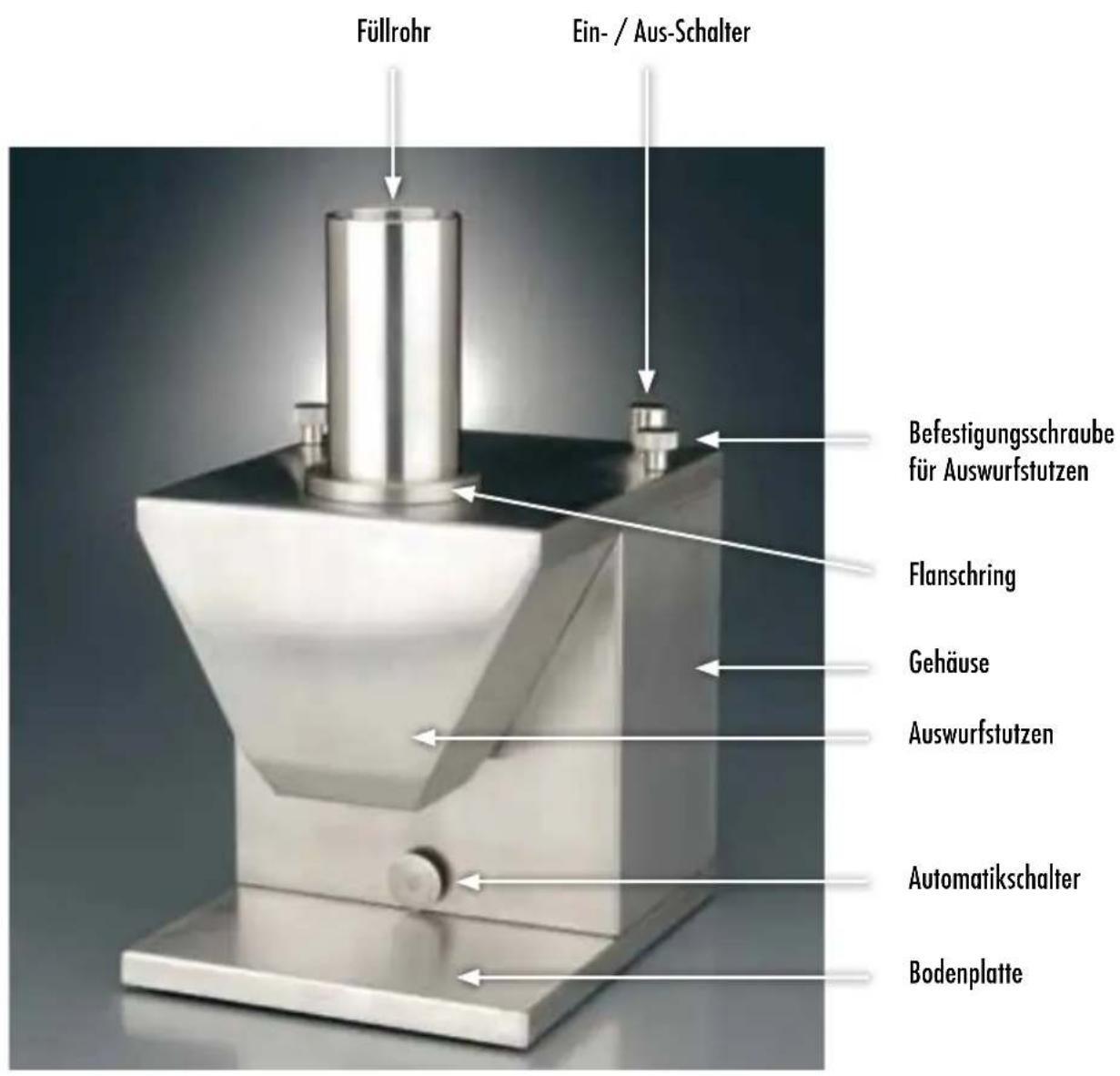 Füllrohr Ein-/ Aus-Schalter Befestigungsschraube für Auswurfstutzen Flanschring Gehäuse Auswurfstutzen Automatikschalter Bodenplatte