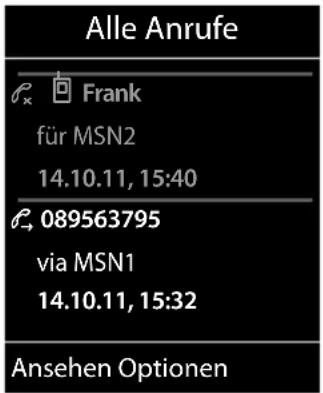 GIGASET SX810 ISDN - Listeneintrag - 1
