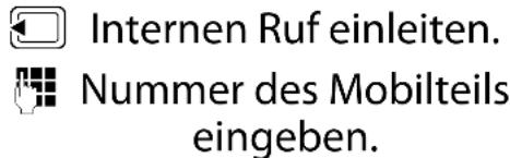 GIGASET E310A - Ein bestimmtes Mobilteil anrufen - 1