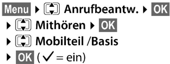 GIGASET E310A - Mithören auf Dauer ein-/ausschalten - 1