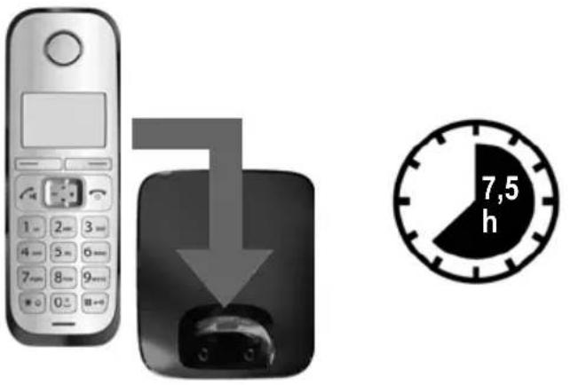 GIGASET E310A - Erstes Laden und Entladen der Akkus - 1