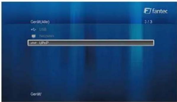 Gérät(Alle) 3 / 3 USB Netzysen upf UPnP Gérät/