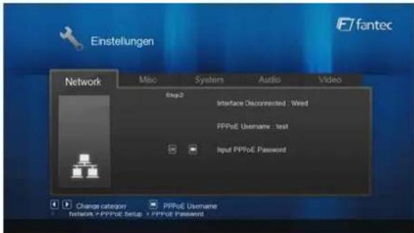 Fantec Smart TV Hub Box - PPPOE-Einstellung - 3