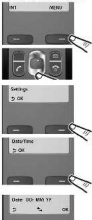 GIGASET AS200A Trio - Setting the date and time - 1
