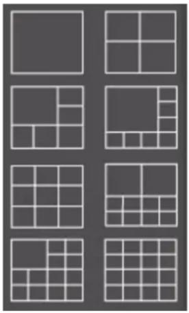 Grid of 12 empty rectangular blocks arranged in 3x3 pattern (no text or symbols)