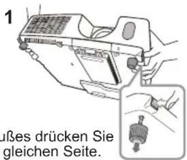 1 ußes drücken Sie gleichen Seite.