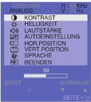 IIYAMA ProLite T1530SR-2 - VERFÜGBARE EINSTELLPARAMETER - 1