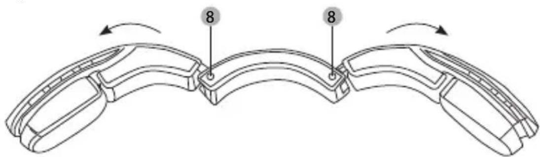 Technical diagram of a mechanical component with labeled parts and directional arrows indicating motion or assembly.