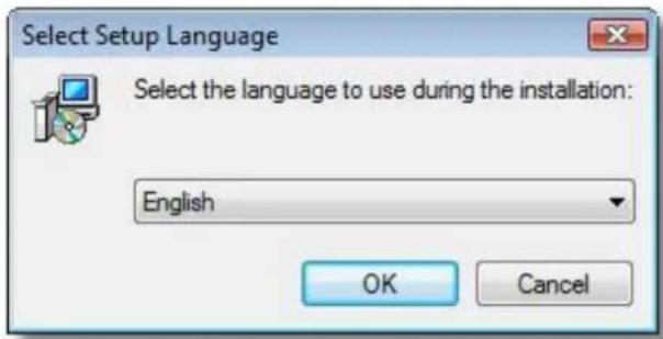 Select Setup Language Select the language to use during the installation: English OK Cancel