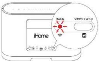 iHome status network setup
