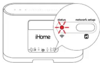 iHome status network setup