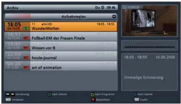 Archiv Aufnahmeplan 18:05 Do 10.09 11 arte HD WunderWelten 18:51 Do 10.09 Fußball-EM der Frauen Finale 13:45 Do 10.09 Wissen vor 8 22:00 Do 10.09 heute-journal 04:20 Do 10.09 art of animation Aufnahmeplan 18:05 - 18:55 10.09.2009 Einmalige Erinnerung Sortierung nach Datum nach Programm bearbeiten bach Späte Sudie