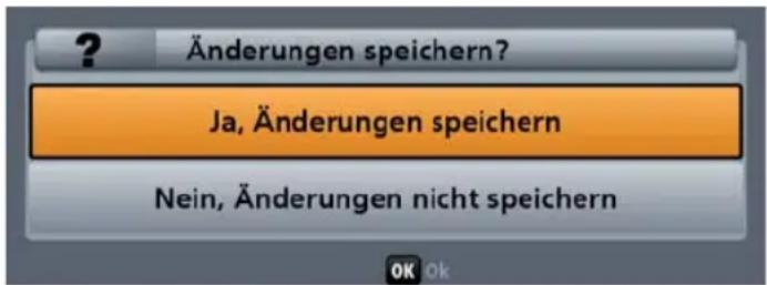 Änderungen speichern? Ja, Änderungen speichern Nein, Änderungen nicht speichern